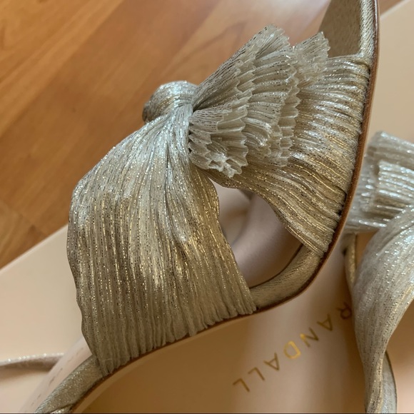 Loeffler Randall Zinnia Shimmer Pleated Bow Sandal - Picture 9 of 9